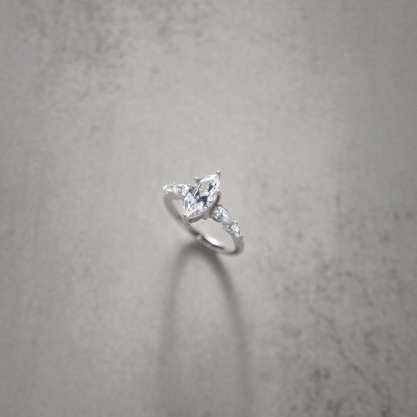 Silver Engagement Ring Custom Created-min